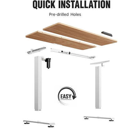 Electric Standing Desk – White Maple