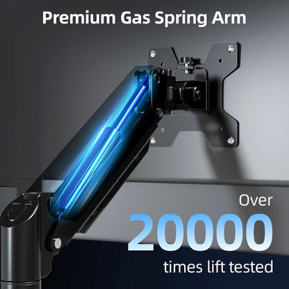 Dual Monitor Arm, Gas Spring, Black