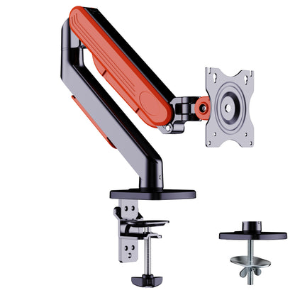 Single Monitor Arm, Gas Spring , Black with Orange