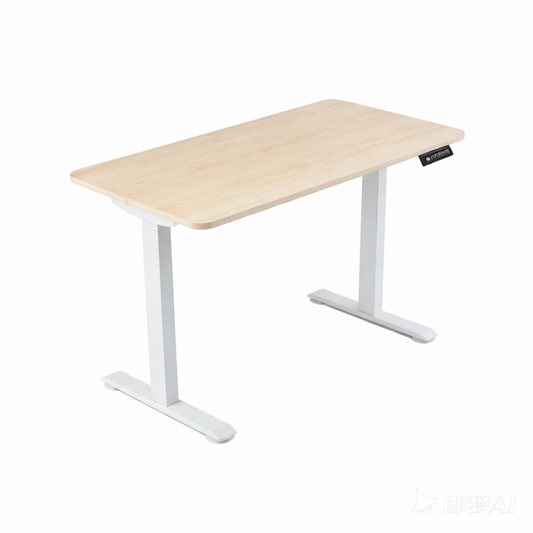 Electric Standing Desk – White Maple