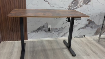 Electric Standing Desk – Rustic Brown