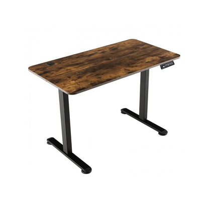 Electric Standing Desk – Rustic Brown