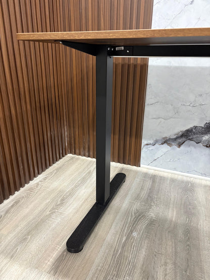 Electric Standing Desk – Rustic Brown